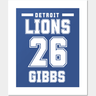 Detroit4 Lions Jahmyr Gibbs 26 Football Posters and Art